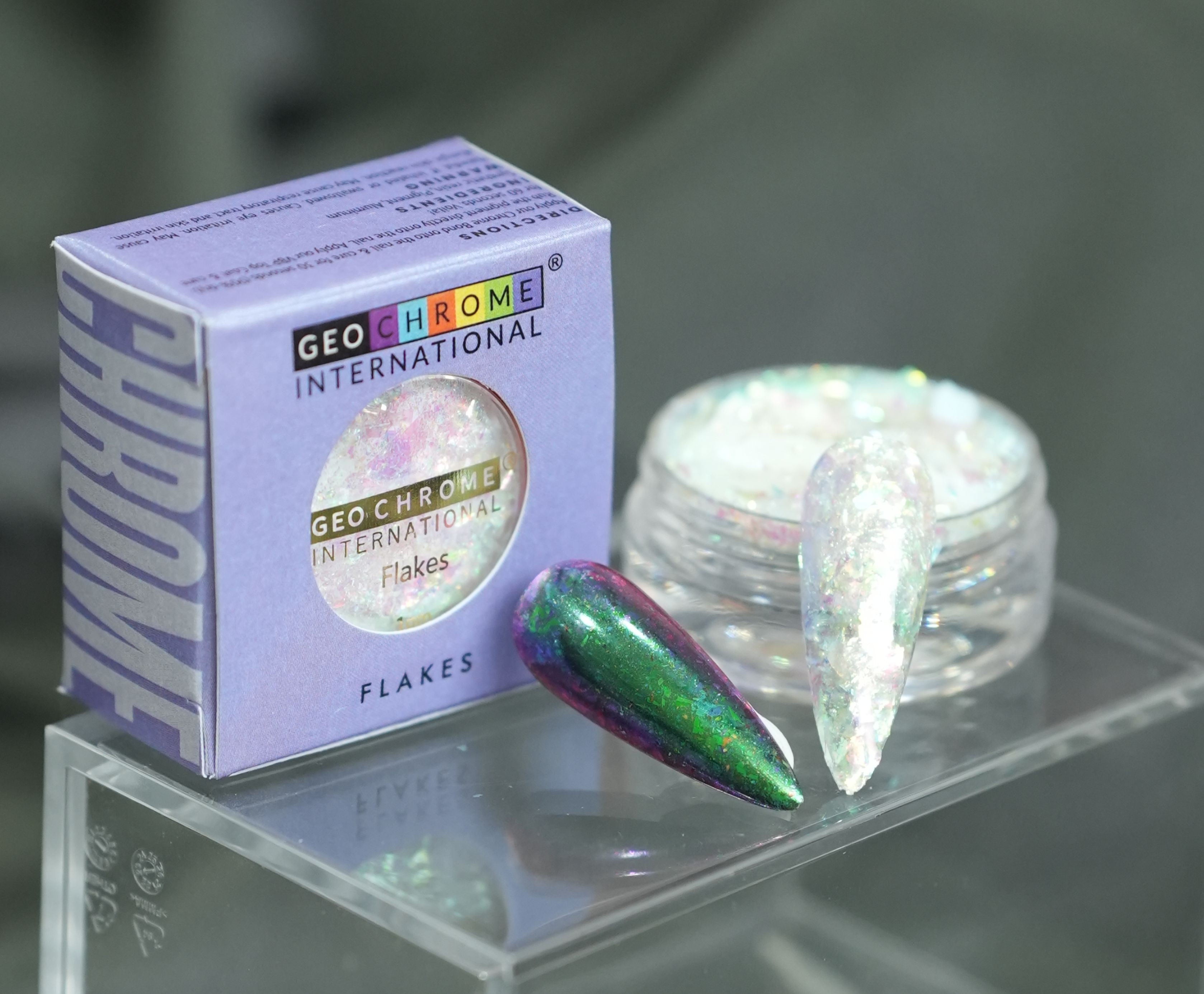 Transparent Optical Chameleon Flake - Iridescent Forest